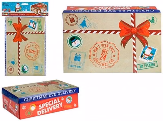 KDMD 5 Pack Mini Special Christmas Eve Boxes with Header Cards in Light Sand – 1