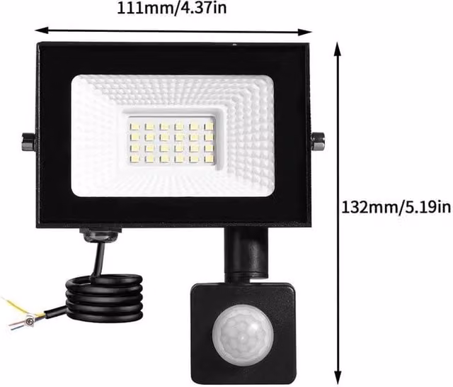 SPETLEK 30W LED Outdoor Garden Flood Light with PIR Motion Sensor in Black – 1