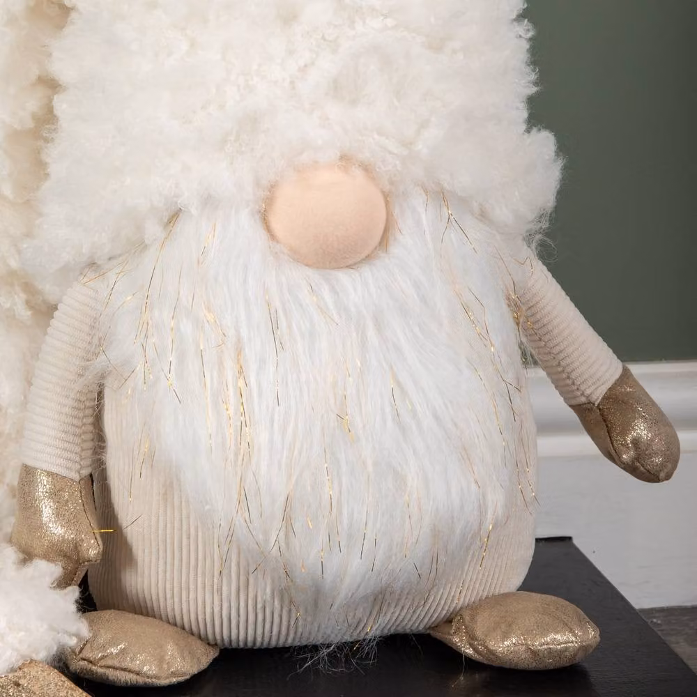 Samuel Alexander White Super Soft Scandinavian Christmas Snow Gonk Tabletop Decoration, Height: 40 cm – 5