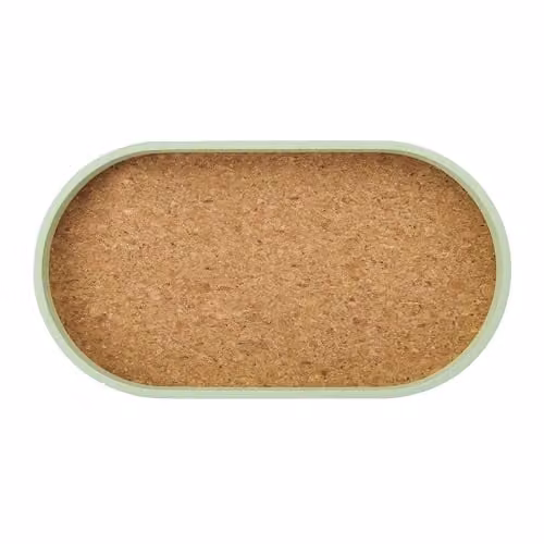 KitchenCraft Idilica Oval Serving Tray with Cork Veneer Base in Brown, W: 38 cm, H: 2 cm