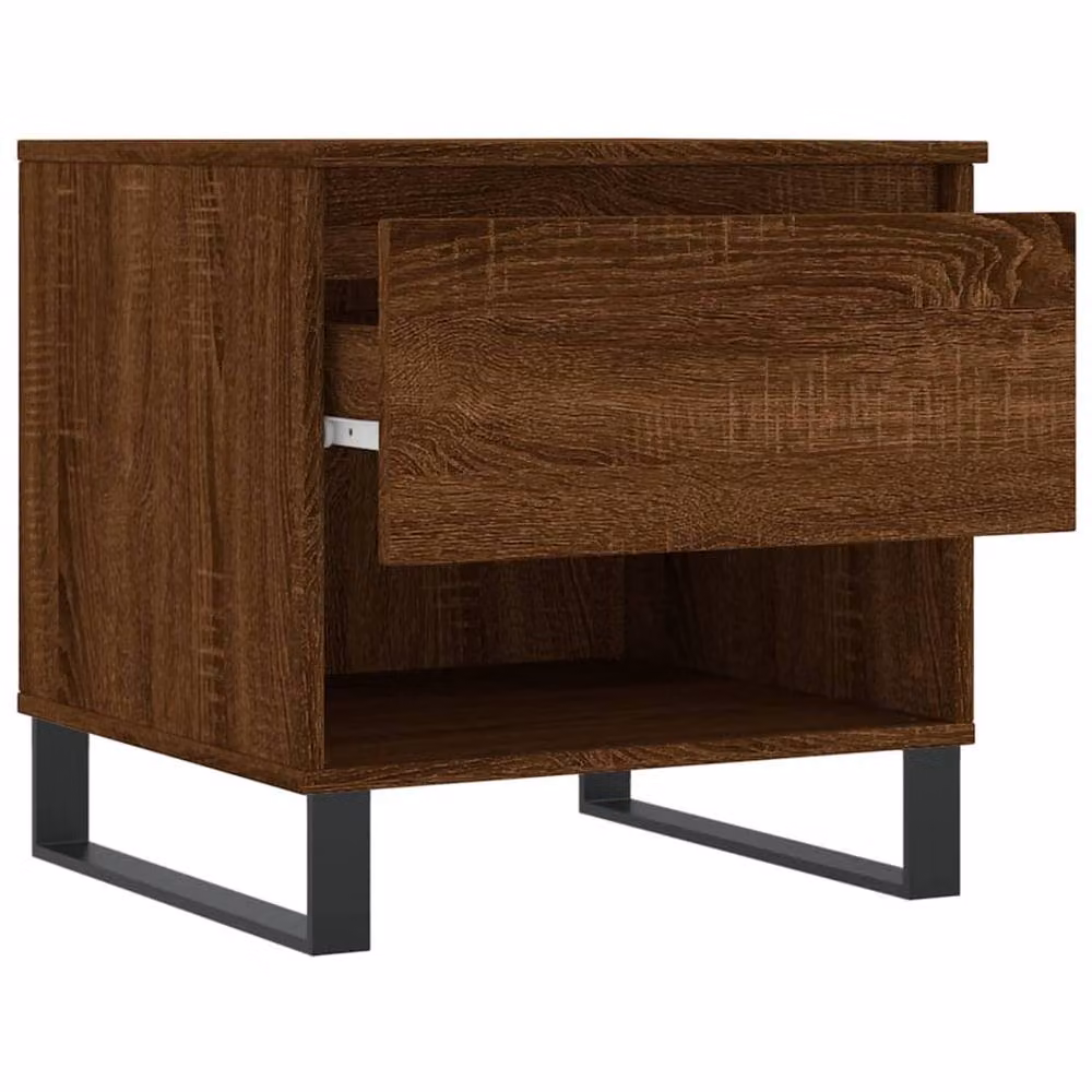 Berkfield Home Set of 2 Modern Nested Coffee Tables, Brown Oak, W/D/H: 50 x 46 x 50 cm – 4