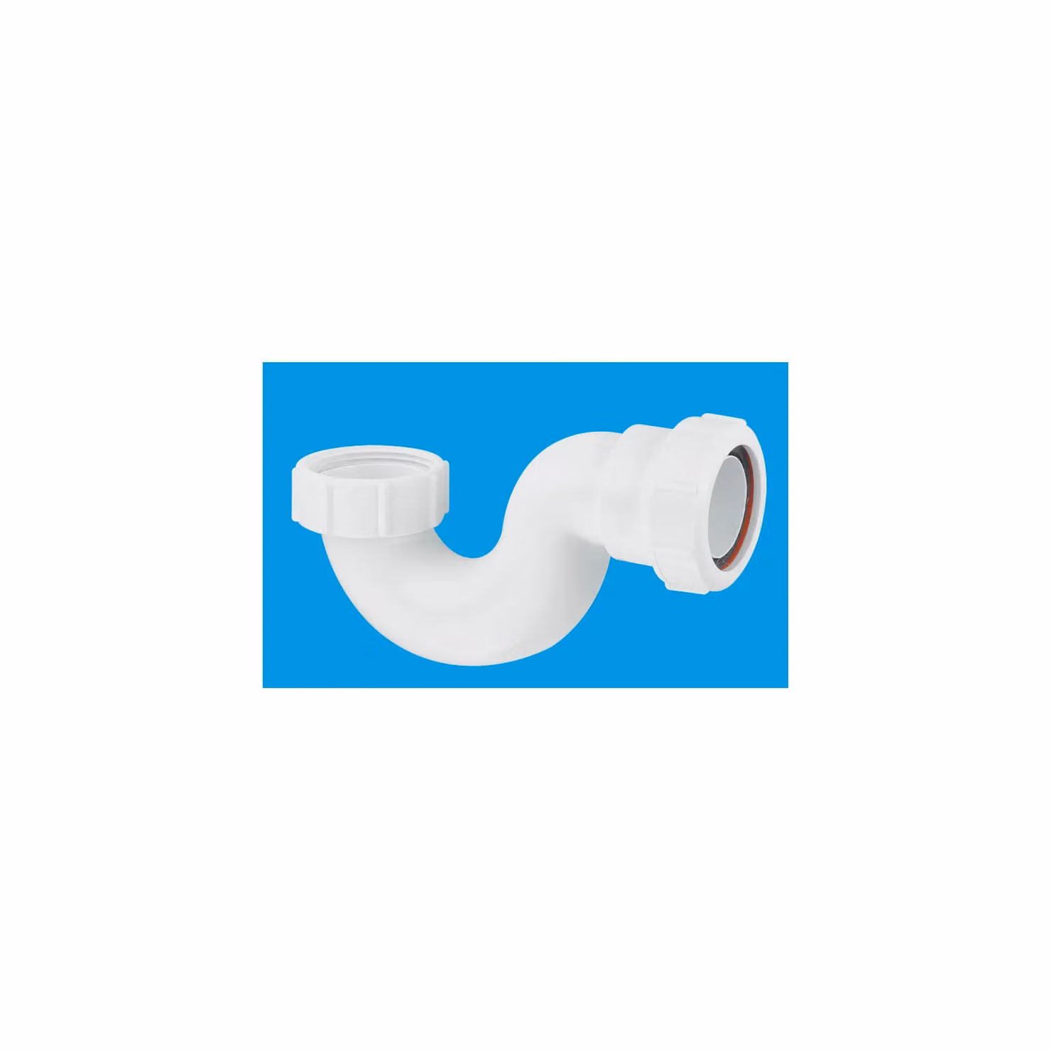 McAlpine Q10 Space Saving 1.5 inch 19mm Multifit Outlet Bath Trap in White – 2