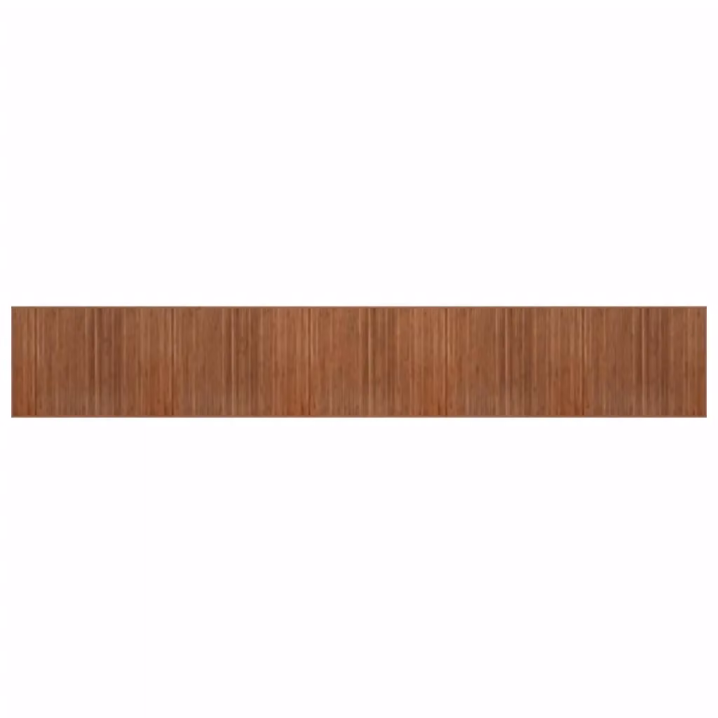 Berkfield Home Rectangular Bamboo Rug in Brown, W/D/H: 80 x 1000 x 1 cm – 1