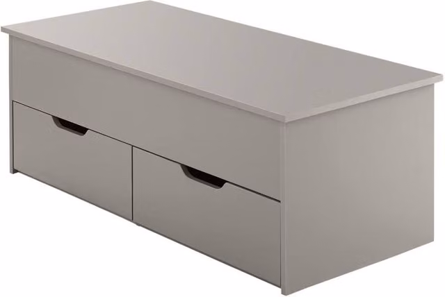 FORGEVIO Modern Grey Wooden Coffee Table with Lift-Up Top and Storage Drawers – 1