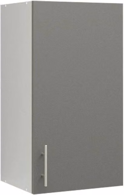 SPETLEK Grey Matt Kitchen Wall Unit with Hinged Doors and Internal Shelves, Width: 40 cm
