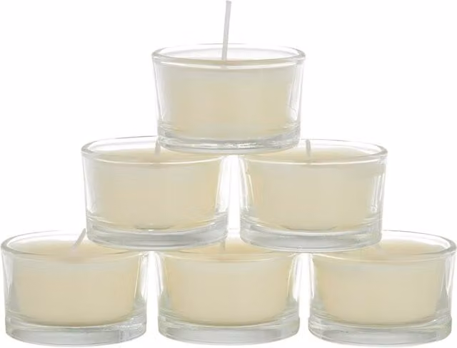 Lifeideas 6-Piece White Glass Votive Scented Candle Set