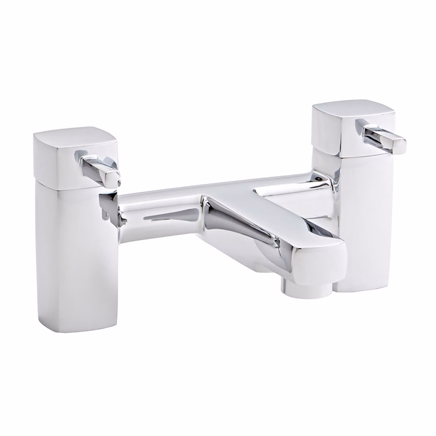 Kartell Two-Handle Chrome Brass Countertop Bathtub Filler Tap