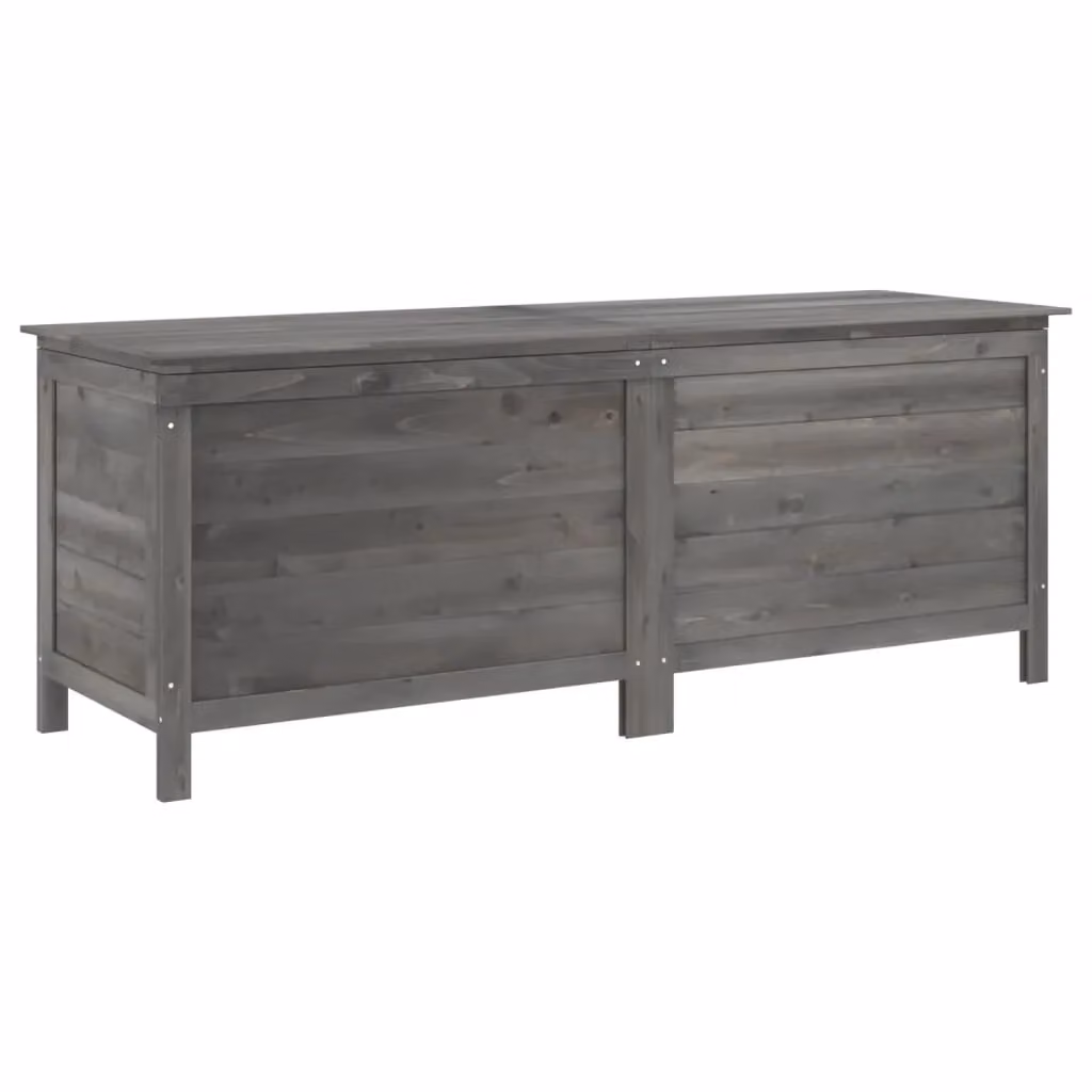 Berkfield Home Garden Anthracite Solid Wood Fir Storage Box, W/D/H: 150 x 50 x 56.5 cm – 2