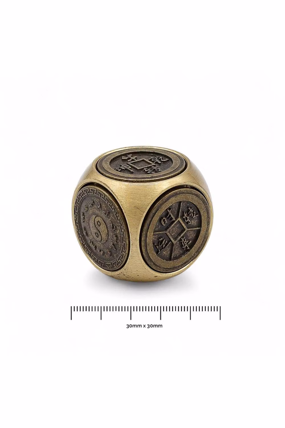 KDMD Gold Feng Shui Zodiac Symbol Dice Compact Fortune Talisman Metal Tabletop Ornament – 2