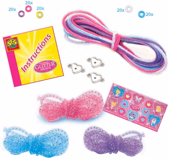 SES Glitter Bracelets in Pink, Blue and Multicolour