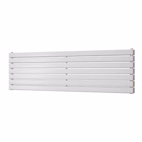 UK Radiators Typhoon Axis White Flat Tube Horizontal Designer Radiator, H 47.6 cm x W 160 cm