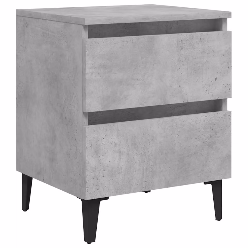 Berkfield Home Bedside Cabinet in Concrete Grey, W/D/H: 40 x 35 x 50 cm – 2