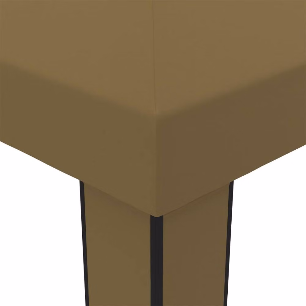Berkfield Home Double Roof Gazebo in Beige, W: 6 m, D: 3 m, H: 2.73 m – 3