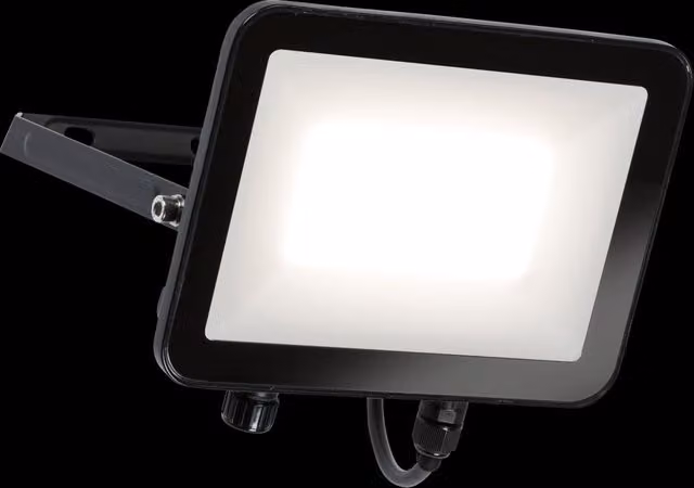 Netlighting 50W LED Floodlight in Black, IP65 Aluminium Garden Wall Light, Cool White – 3