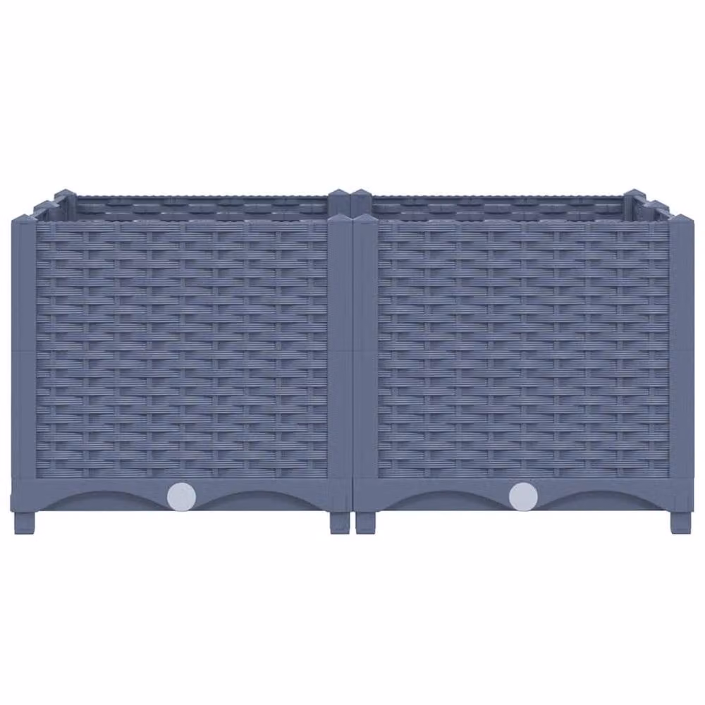 Berkfield Home Grey Polypropylene Raised Bed W/D/H: 80 x 80 x 38 cm – 2