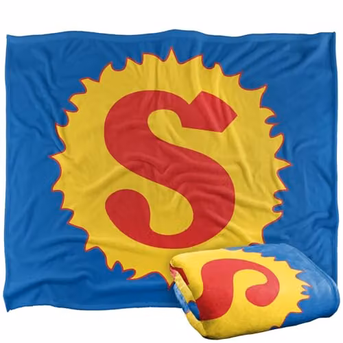 LOGOVISION Superman Shield 2008 Super Soft Silky Touch Fleece Throw Blanket, Multicolour, W: 152.4 cm x D: 127 cm – 1
