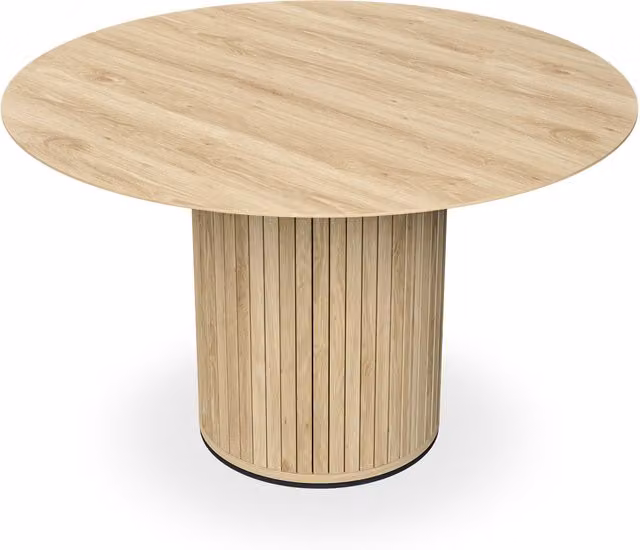 Arlo Round Oak Dining Table with Central Column