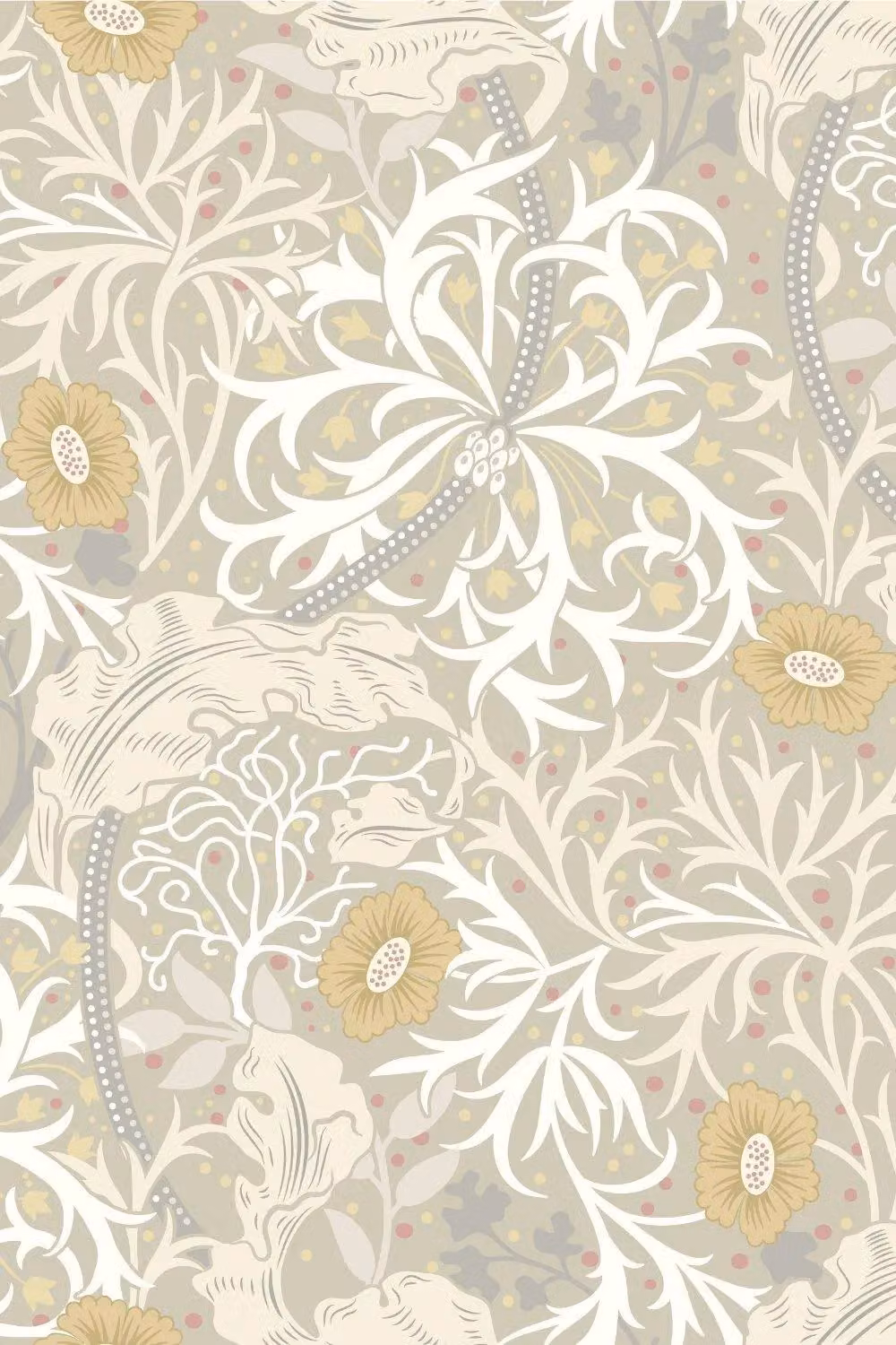Hoopla Walls Seaweed Garden Matt Wallpaper in Light Grey – 2