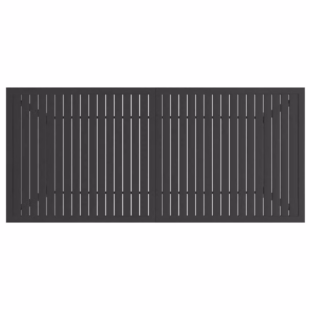 Berkfield Home Anthracite Garden Table in Black Steel, W/D/H: 190 x 80 x 72 cm – 2