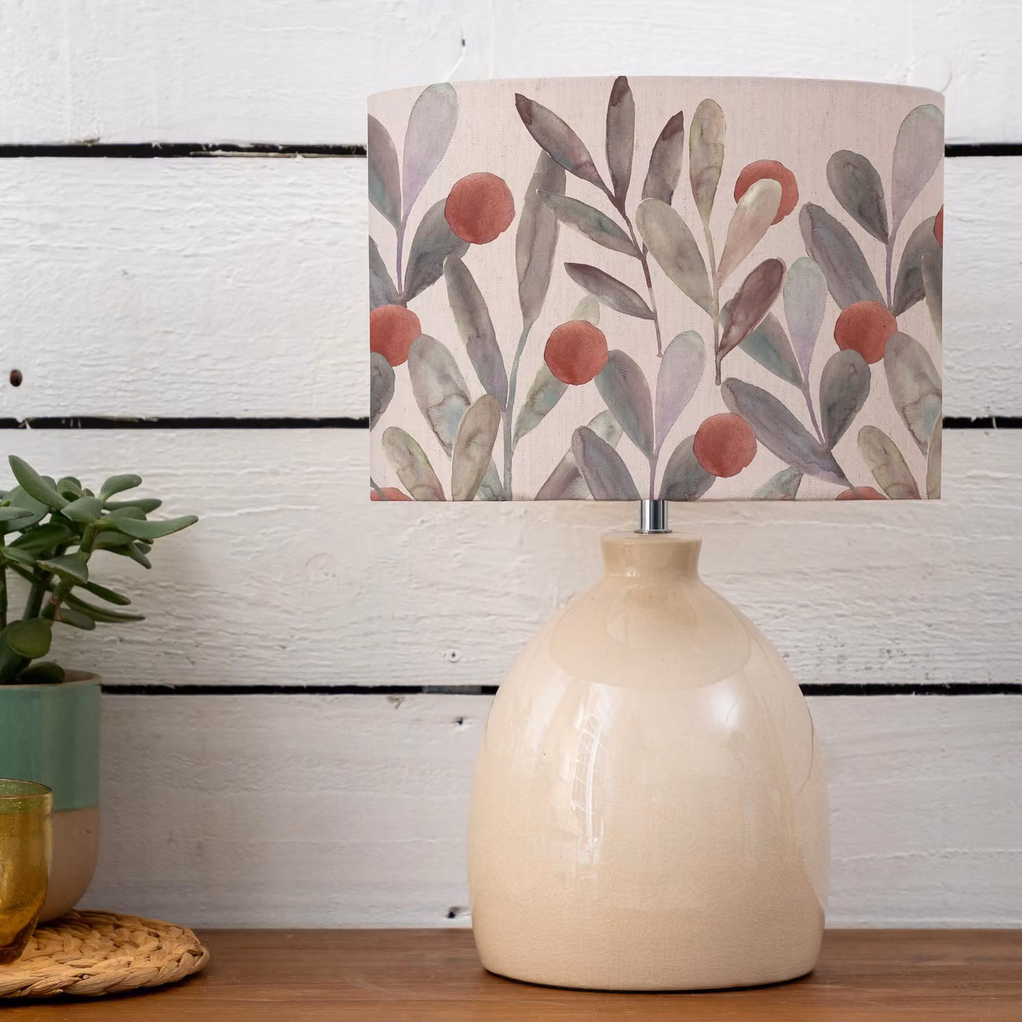 Voyage Maison Leura Ceramic Table Lamp with Katsura Eva Fabric Lampshade in Beige – 2