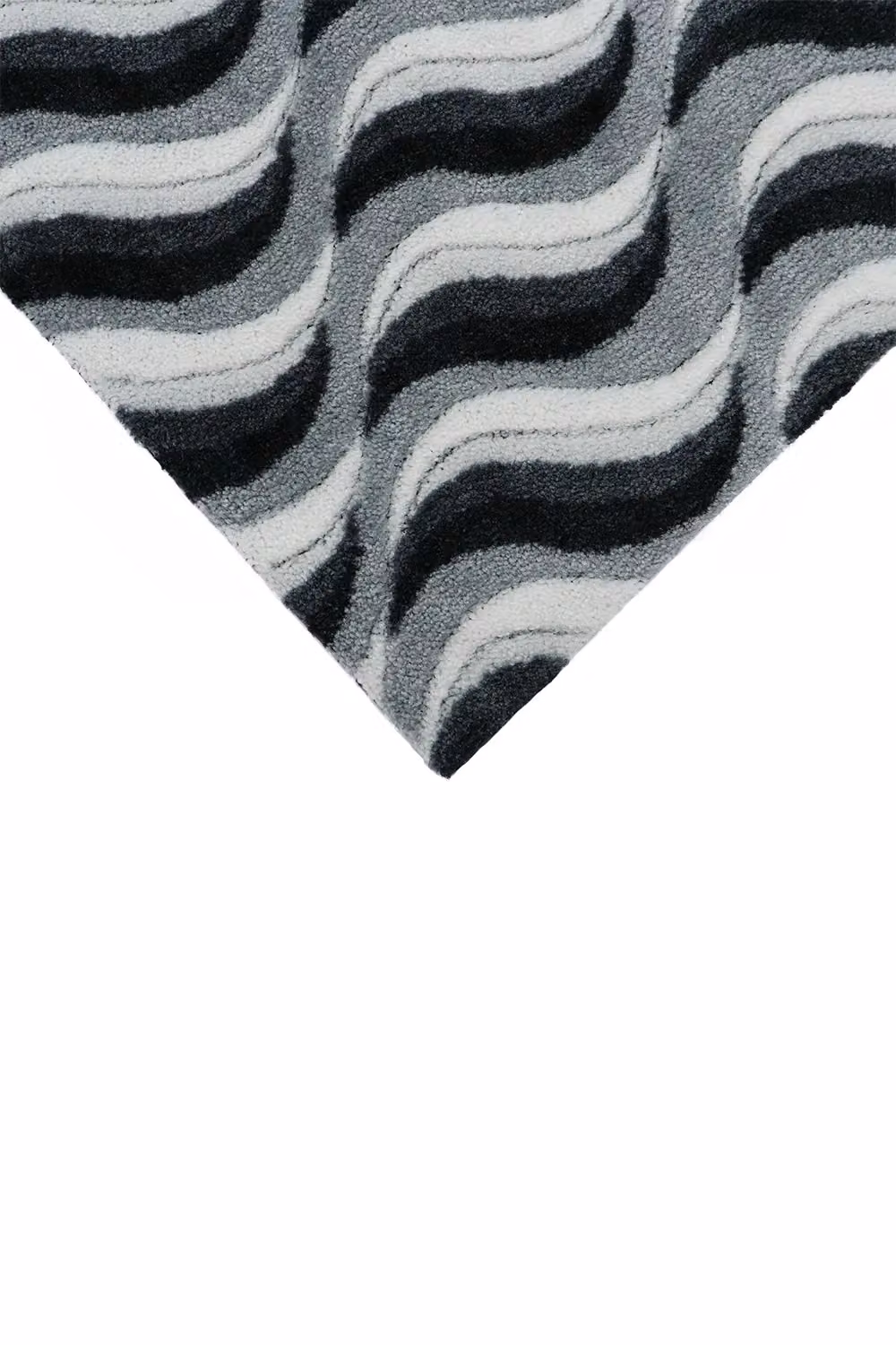 JVL Solemate Hand Carved Wave Doormat, Grey, W: 57 cm, D: 100 cm, H: 1 cm – 10