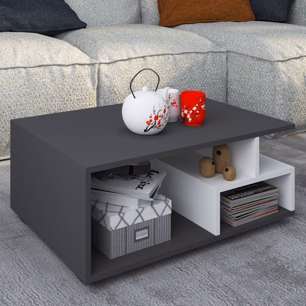 VCM Sulas Wood Coffee Table, Multicolour, W/D/H: 80 x 50 x 40 cm – 3