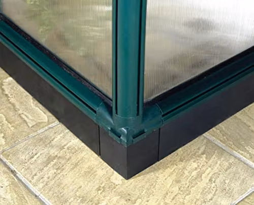Palram Canopia Rion Greenhouse Base Kit, Black, W: 382 cm, D: 258 cm, H: 12.5 cm – 2