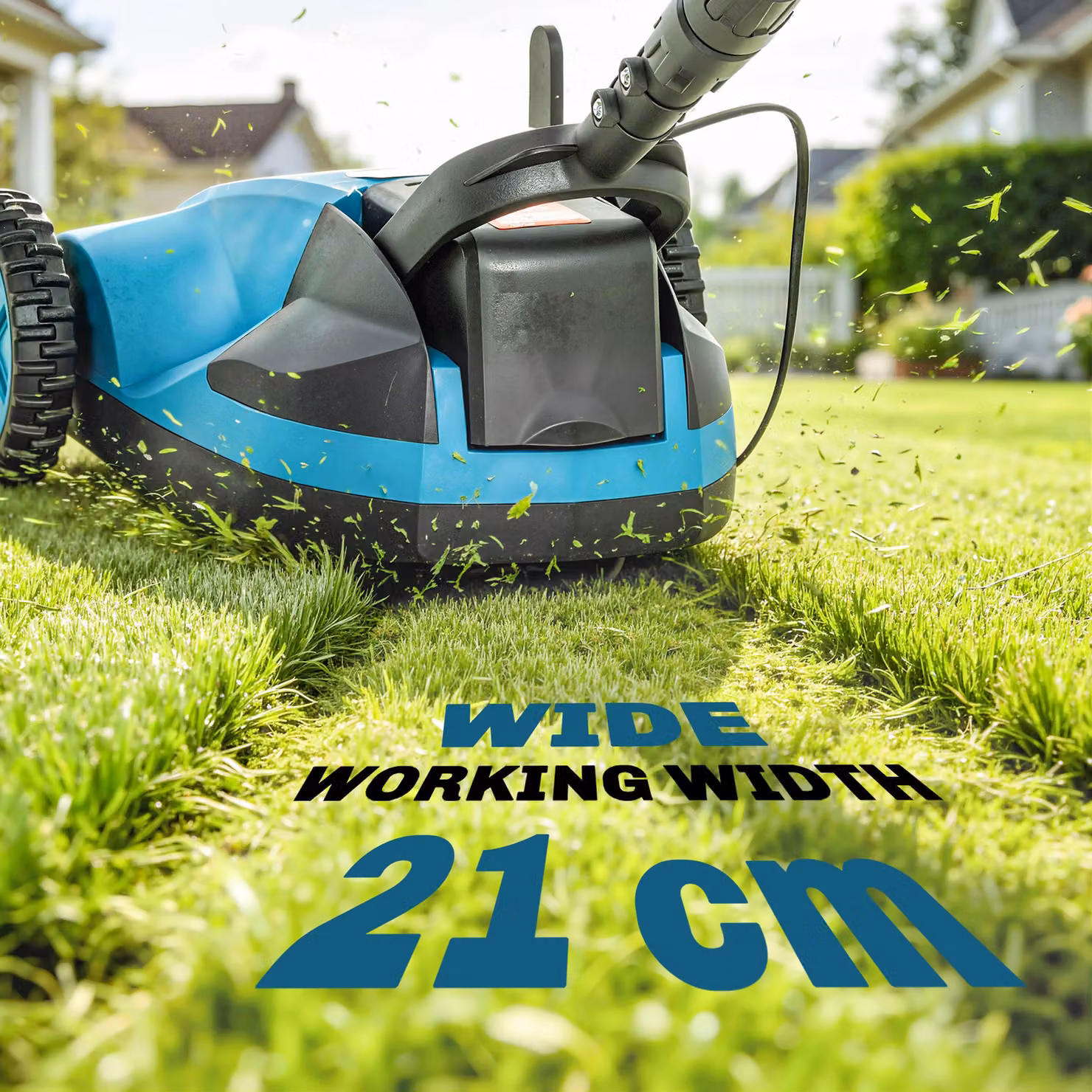 Outsunny 18V Cordless Lawnmower with 2 x 4Ah Batteries, Charger and 21cm Cutting Width – 6