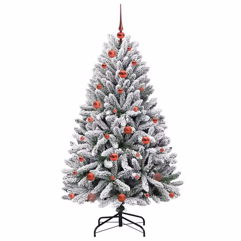 Berkfield Home Elegant Artificial Christmas Tree in Green and White, Height: 150 cm – 3