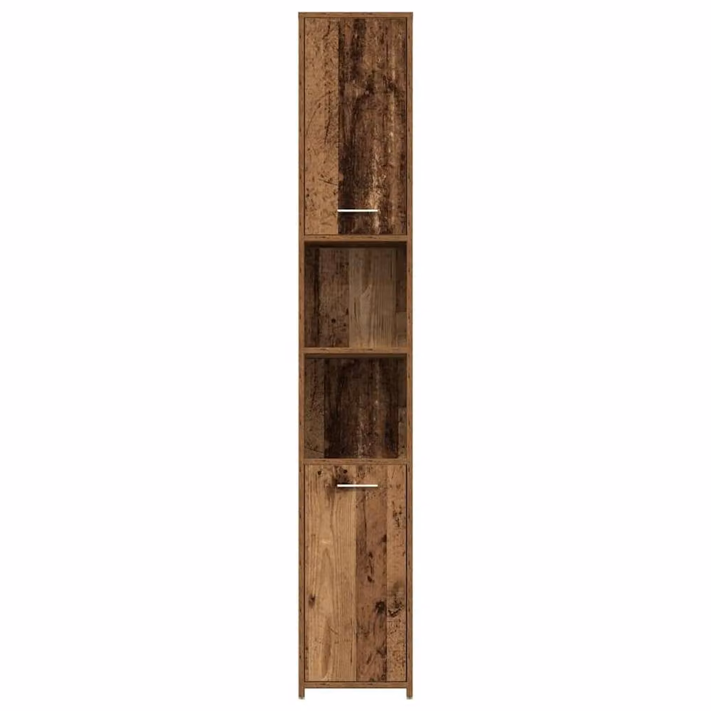 Berkfield Home 3 Piece Minimalist Bathroom Furniture Set in Brown Old Wood – 3