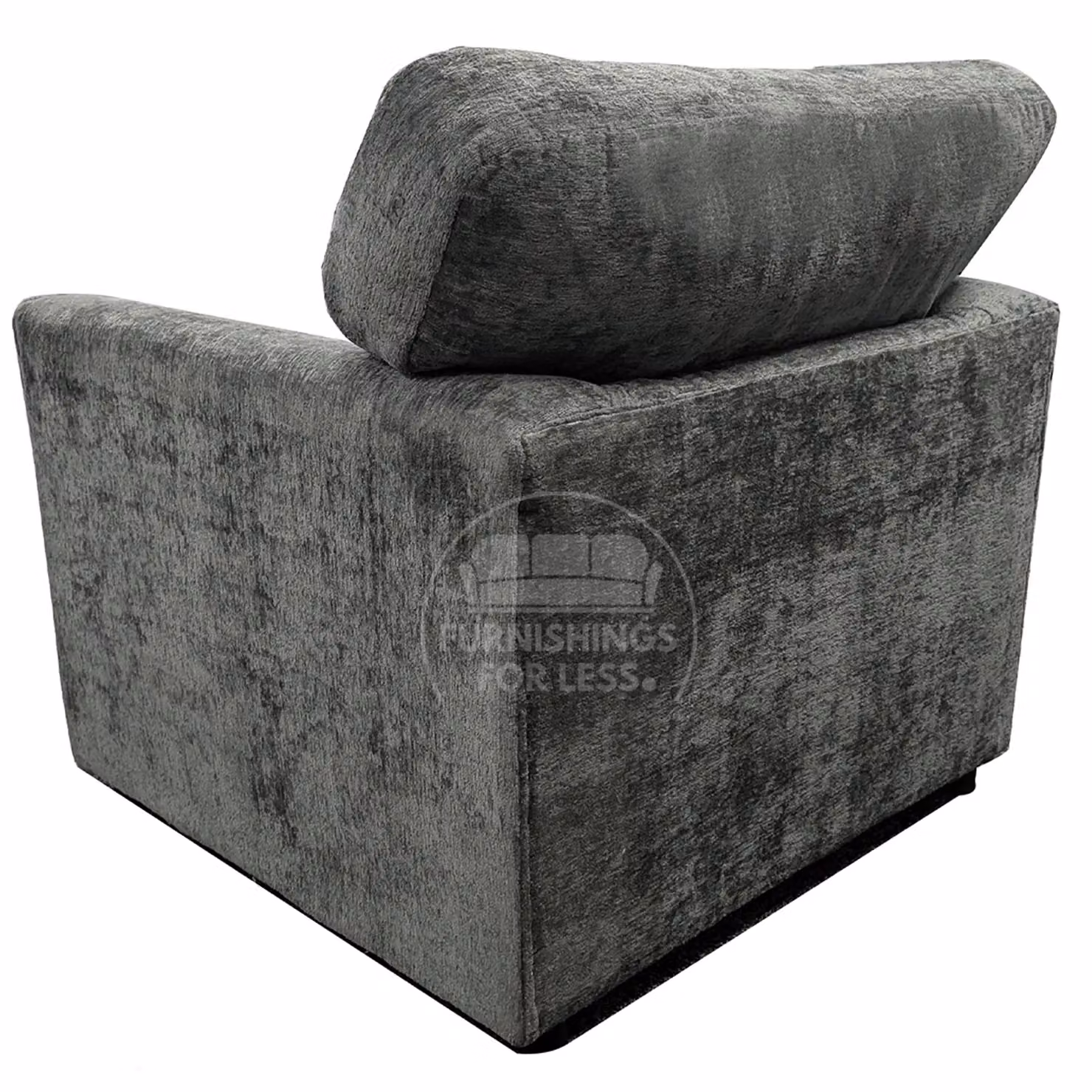 Furnishings For Less UK Monaco Grey Chenille Fabric Single Seater Armchair with Curved Arms – 3