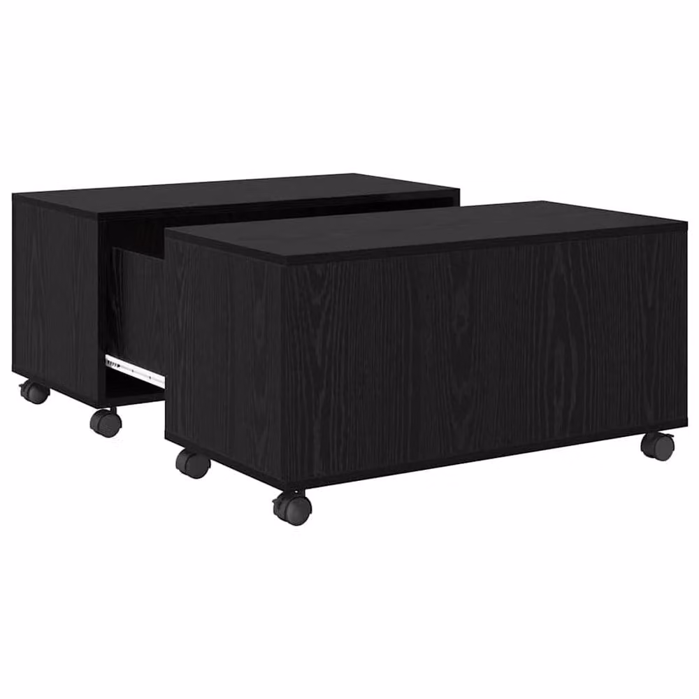 Berkfield Home Modern Square Coffee Table in Black Oak, W/D/H: 75 x 75 x 38 cm – 3