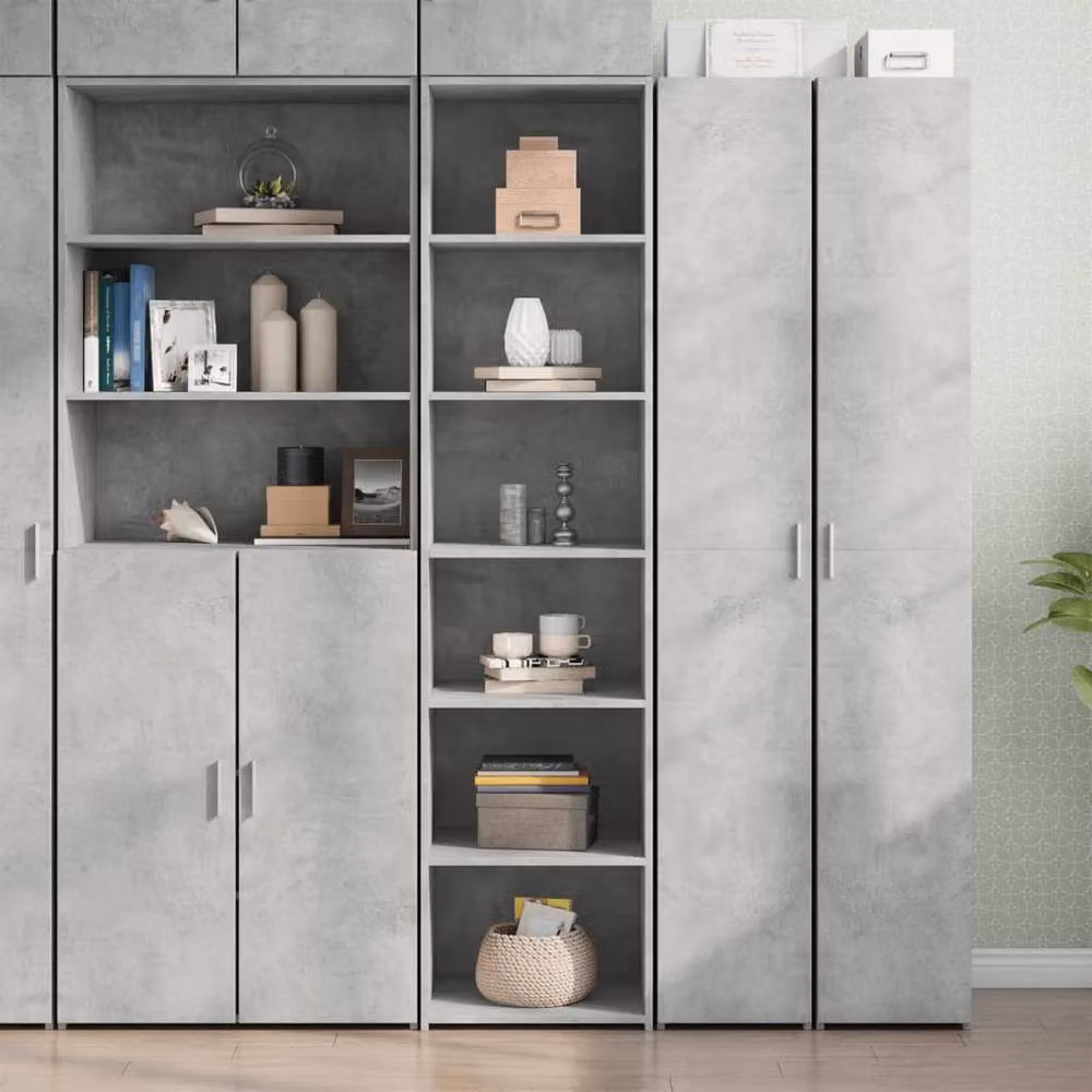Berkfield Home Highboard in Concrete Grey, W/D/H: 45 x 41 x 185 cm – 2