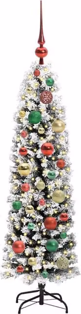 Berkfield Home Artificial Christmas Tree with 150 Warm White LEDs and Stand, Green