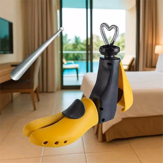 NESTLUNE Adjustable Shoe and Boot Instep Extender Stretcher in Yellow – 1