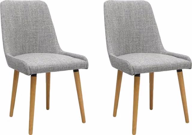 Shankar Capri Grey Weave Dining Chairs Pair – 1