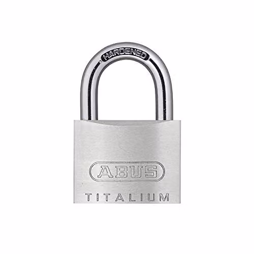 ABUS Titalium Aluminium Padlock in Silver and White – 1