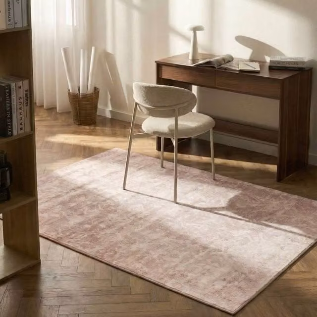 Wyld and Coco Beige Woven Polyester Abstract Area Rug, W: 140 cm, L: 200 cm – 1