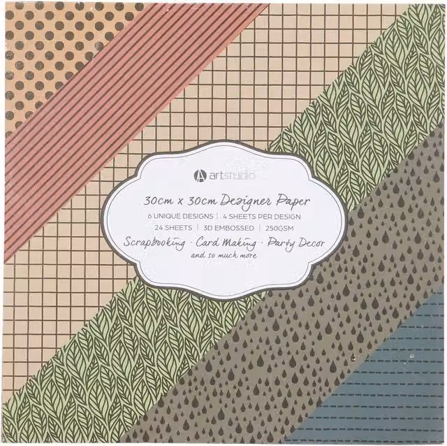 Arts Studio Embossed Designer Construction Paper Pad, Multicolour and Brown