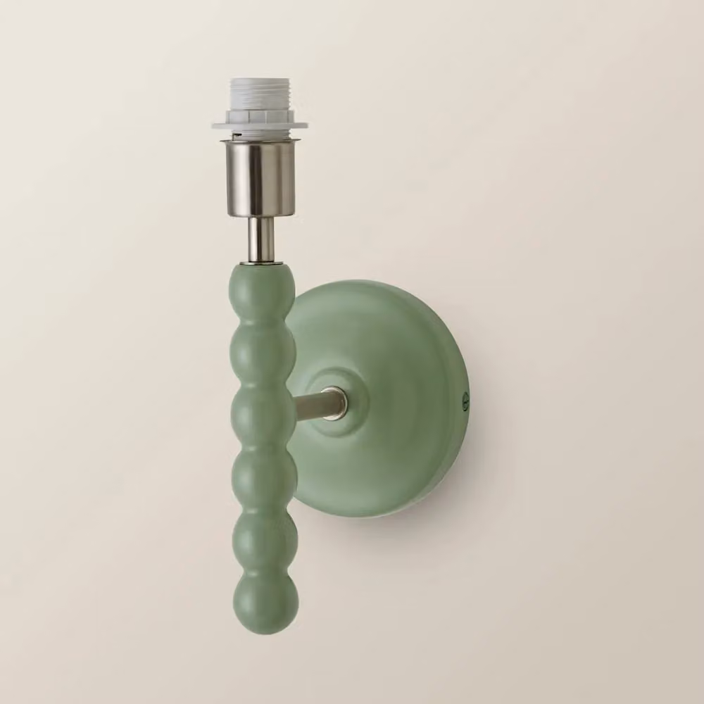 ValueLights Bobbins Pastel Bobble Style Wall Light Base in Green – 2