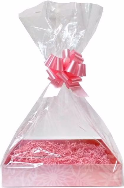 Hampabox Gift Basket Kit with Pink Accessories, W: 30 cm, D: 20 cm, H: 6 cm