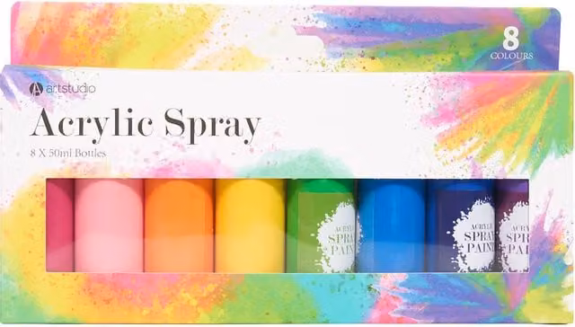 Art Studio Multicolour Acrylic Spray Paint Set of 8