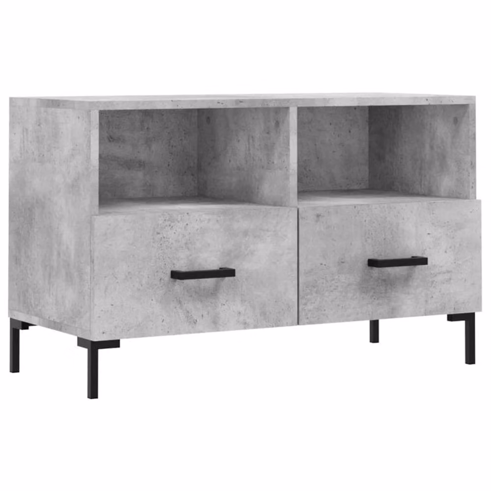 Berkfield Home Industrial TV Cabinet in Concrete Grey, W/D/H: 80 x 36 x 50 cm – 3
