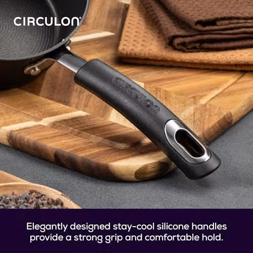 Circulon Total Induction Non Stick Wok, Black, Diameter: 30 cm – 4