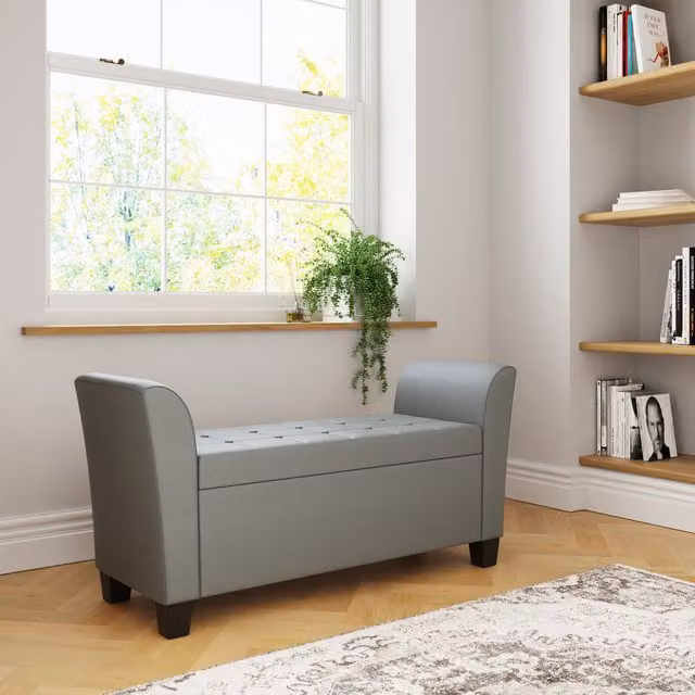 GFW Verona Window Seat in Grey Synthetic Leather