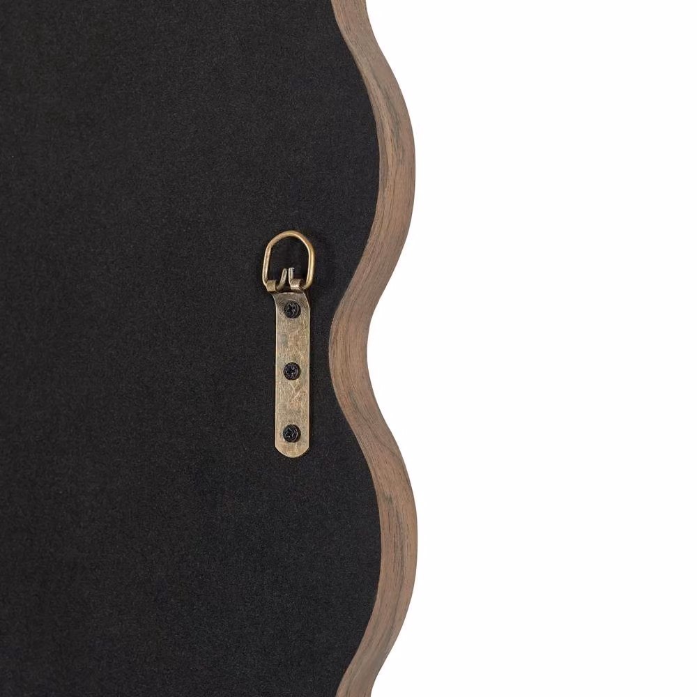 FurnitureboxUK Wiggle Mid-Century Rectangular Wall Mirror in Brown Wood and Metal, W: 90 cm, H: 60 cm – 3