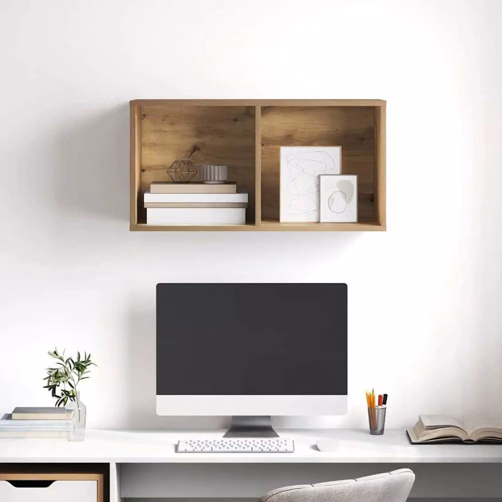 Berkfield Home Artisan Oak TV Cabinet in Brown, W/D/H: 37 x 37 x 72 cm – 2