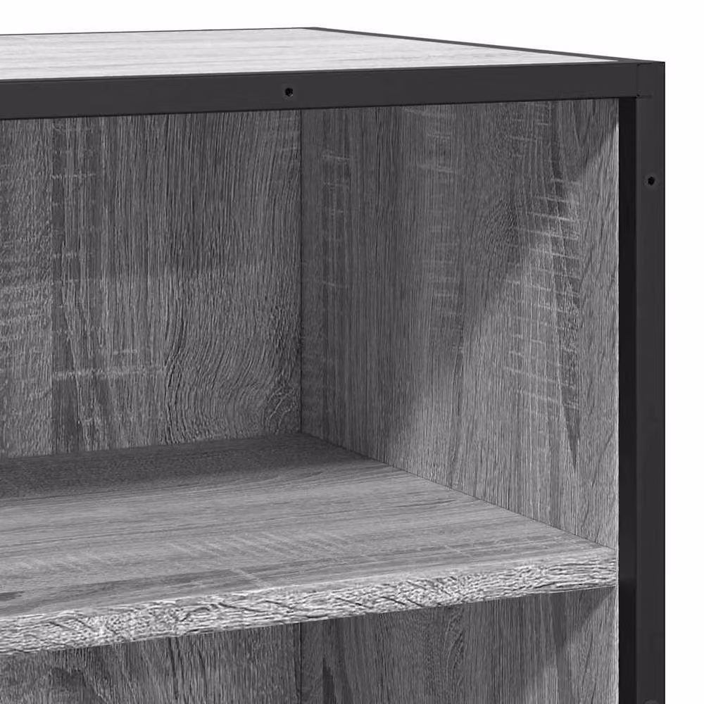 Berkfield Home Grey Sonoma Industrial Sideboard in Engineered Wood and Metal, W/D/H: 35.5 x 35 x 76 cm – 3