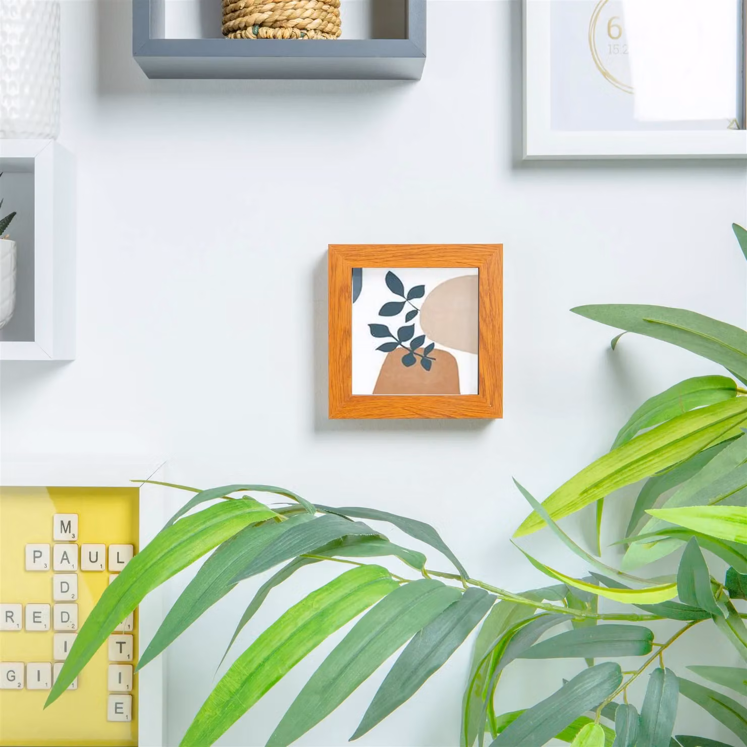 Nicola Spring 3D Shadow Box Photo Frames, Pack of 2, Brown, W/D/H: 10 x 10 x 3.5 cm – 6
