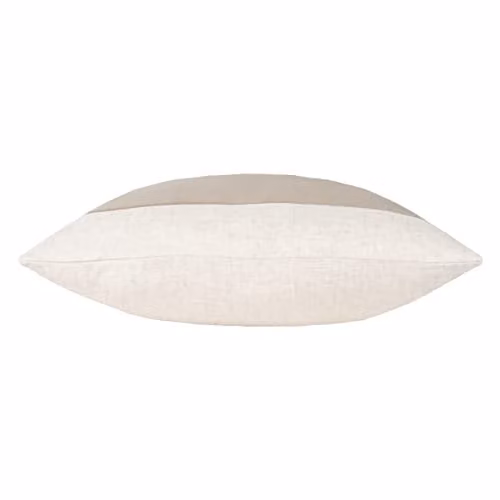 Terrys Plain Square Linen and Polyester Cushion, Grey and Beige, W/D/H: 50 x 50 x 50 cm – 2